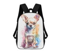 sinyumoney Sac À Dos Scolaire Pour Filles Watercolor Baby Chihuahua Sac À Dos Décontracté Et Léger Pour Garçons Et Filles, Idéal Pour Les Élèves Du Collège