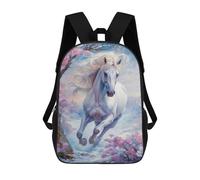 sinyumoney Sac À Dos Scolaire Pour Filles Wild White Horse in Winter Sac À Dos Décontracté Et Léger Pour Garçons Et Filles, Idéal Pour Les Élèves Du Collège