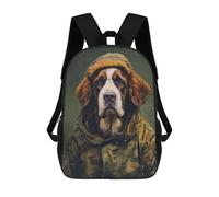 sinyumoney Sac À Dos Scolaire Saint Bernard Camo Jacket Sac À Livres Pour Garçons Et Filles, Sac D'école, Sac Pour Étudiants, Sac De Voyage D'affaires, Sac De Travail 17inch