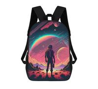 sinyumoney Sac À Dos Scolaire Space Explorer's Journey -4 Sac À Dos Scolaire Enfant Imprimé En 3D, Sac De Voyage Tendance, Sac D'école Garçon 17inch
