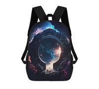 sinyumoney Sac À Dos Scolaire Space Portal Magic Sac À Livres Pour Garçons Et Filles Sac D'école Sac Pour L'université Sac De Voyage D'affaires Sac De Travail 17inch