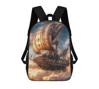 sinyumoney Sac À Dos Scolaire Steampunk Airship Sac À Dos Scolaire Enfant Imprimé En 3D, Sac De Voyage Tendance, Sac D'école Garçon 17inch