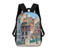 sinyumoney Sac À Dos Scolaire Strasbourg Architecture Sac À Livres Pour Garçons Et Filles, Sac D'école, Sac Pour Étudiants, Sac De Voyage D'affaires, Sac De Travail 17inch