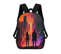 sinyumoney Sac À Dos Scolaire Sunset Anime Cityscape Sac À Livres Pour Garçons Et Filles Sac D'école Sac Pour L'université Sac De Voyage D'affaires Sac De Travail 17inch