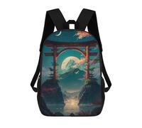 sinyumoney Sac À Dos Scolaire Torii Gate And Fuji Maunt Sac À Dos Scolaire Enfant Imprimé En 3D, Sac De Voyage Tendance, Sac D'école Garçon 17inch