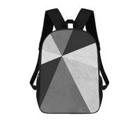 sinyumoney Sac À Dos Scolaire Triangles Textures Sac À Dos Scolaire Enfant Imprimé En 3D, Sac De Voyage Tendance, Sac D'école Garçon 17inch