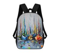 sinyumoney Sac À Dos Scolaire Waiting for Sailing Sac À Livres Pour Garçons Et Filles Sac D'école Sac Pour L'université Sac De Voyage D'affaires Sac De Travail 17inch