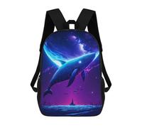 sinyumoney Sac À Dos Scolaire Whale in Cosmic Ocean-1 Sac À Dos Scolaire Enfant Imprimé En 3D, Sac De Voyage Tendance, Sac D'école Garçon 17inch