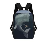 sinyumoney Sac À Dos Scolaire Whale Rescue Fox V1 Sac À Dos Scolaire Enfant Imprimé En 3D, Sac De Voyage Tendance, Sac D'école Garçon 17inch