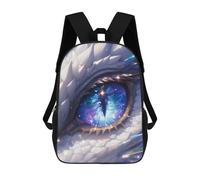 sinyumoney Sac À Dos Scolaire White Dragon Eye Universe Sac À Livres Pour Garçons Et Filles Sac D'école Sac Pour L'université Sac De Voyage D'affaires Sac De Travail 17inch