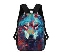 sinyumoney Sac À Dos Scolaire Wolf Drawing Sac À Livres Pour Garçons Et Filles, Sac D'école, Sac Pour Étudiants, Sac De Voyage D'affaires, Sac De Travail 17inch