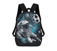 sinyumoney Sac D'école Imprimé En 3D Astronaut Soccer Dream Sac À Dos Enfant, Sac À Livres Mignon, Imperméable, Mode Et Décontracté 17inch