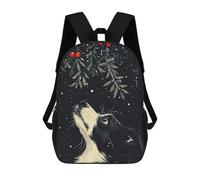 sinyumoney Sac D'école Imprimé En 3D Christmas Dog Sac À Dos Enfant, Sac À Livres Mignon, Imperméable, Mode Et Décontracté 17inch