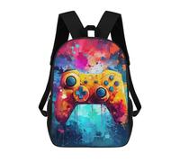 sinyumoney Sac D'école Imprimé En 3D Colorful Game Controller Art Print Sac À Dos Enfant, Sac À Livres Mignon, Imperméable, Mode Et Décontracté 17inch