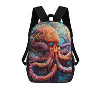 sinyumoney Sac D'école Imprimé En 3D Colorful Octopus Artwork -2 Sac À Dos Enfant, Sac À Livres Mignon, Imperméable, Mode Et Décontracté 17inch