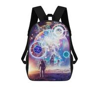 sinyumoney Sac D'école Imprimé En 3D Cosmic Astronaut Journey Sac À Dos Enfant, Sac À Livres Mignon, Imperméable, Mode Et Décontracté 17inch