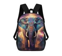 sinyumoney Sac D'école Imprimé En 3D Cosmic Elephant Artwork Sac À Dos Enfant, Sac À Livres Mignon, Imperméable, Mode Et Décontracté 17inch