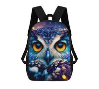 sinyumoney Sac D'école Imprimé En 3D Cosmic Owl Portrait-1 Sac À Dos Enfant, Sac À Livres Mignon, Imperméable, Mode Et Décontracté 17inch