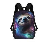 sinyumoney Sac D'école Imprimé En 3D Cosmic Sloth Portrait Print-3 Sac À Dos Enfant, Sac À Livres Mignon, Imperméable, Mode Et Décontracté 17inch