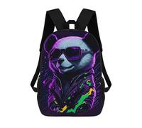 sinyumoney Sac D'école Imprimé En 3D Cute Whimsical Panda Sac À Dos Enfant, Sac À Livres Mignon, Imperméable, Mode Et Décontracté 17inch