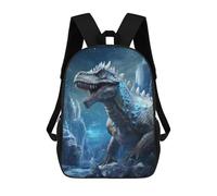 sinyumoney Sac D'école Imprimé En 3D Dinosaur in Ice World Sac À Dos Enfant, Sac À Livres Mignon, Imperméable, Mode Et Décontracté 17inch