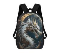 sinyumoney Sac D'école Imprimé En 3D Dragon Moonlit Majesty -2 Sac À Dos Enfant, Sac À Livres Mignon, Imperméable, Mode Et Décontracté 17inch