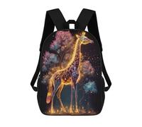 sinyumoney Sac D'école Imprimé En 3D Enchanted Giraffe in Fantasy Forest Sac À Dos Enfant, Sac À Livres Mignon, Imperméable, Mode Et Décontracté 17inch
