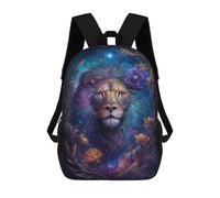 sinyumoney Sac D'école Imprimé En 3D Enchanted Lion Art Print Sac À Dos Enfant, Sac À Livres Mignon, Imperméable, Mode Et Décontracté 17inch