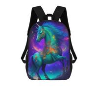 sinyumoney Sac D'école Imprimé En 3D Enchanted Unicorn Sky Sac À Dos Enfant, Sac À Livres Mignon, Imperméable, Mode Et Décontracté 17inch