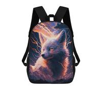 sinyumoney Sac D'école Imprimé En 3D Fox Spirit in Stormy Sky Sac À Dos Enfant, Sac À Livres Mignon, Imperméable, Mode Et Décontracté 17inch
