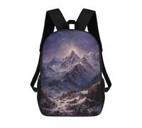 sinyumoney Sac D'école Imprimé En 3D Galactic Mountain Range Sac À Dos Enfant, Sac À Livres Mignon, Imperméable, Mode Et Décontracté 17inch