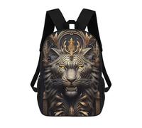 sinyumoney Sac D'école Imprimé En 3D Golden Tiger Portrait-16 Sac À Dos Enfant, Sac À Livres Mignon, Imperméable, Mode Et Décontracté 17inch
