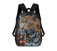 sinyumoney Sac D'école Imprimé En 3D Leopard in The Wild -3 Sac À Dos Enfant, Sac À Livres Mignon, Imperméable, Mode Et Décontracté 17inch