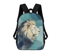 sinyumoney Sac D'école Imprimé En 3D Lion Portrait with Abstract Watercolor Background Sac À Dos Enfant, Sac À Livres Mignon, Imperméable, Mode Et Décontracté 17inch
