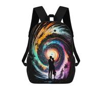 sinyumoney Sac D'école Imprimé En 3D Love in Space Sac À Dos Enfant, Sac À Livres Mignon, Imperméable, Mode Et Décontracté 17inch