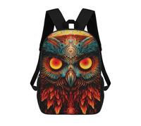 sinyumoney Sac D'école Imprimé En 3D Magical Owl Artwork -1 Sac À Dos Enfant, Sac À Livres Mignon, Imperméable, Mode Et Décontracté 17inch