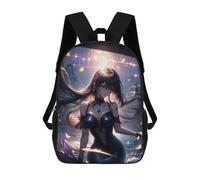 sinyumoney Sac D'école Imprimé En 3D Mermaid 5 Sac À Dos Enfant, Sac À Livres Mignon, Imperméable, Mode Et Décontracté 17inch