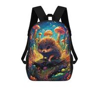 sinyumoney Sac D'école Imprimé En 3D Mystical Hedgehog Forest Sac À Dos Enfant, Sac À Livres Mignon, Imperméable, Mode Et Décontracté 17inch