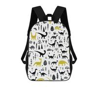 sinyumoney Sac D'école Imprimé En 3D Prehistoric Patterns Dinosaur Artwork Sac À Dos Enfant, Sac À Livres Mignon, Imperméable, Mode Et Décontracté 17inch