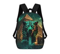 sinyumoney Sac D'école Imprimé En 3D Pyramid Sphinx Night Scene Sac À Dos Enfant, Sac À Livres Mignon, Imperméable, Mode Et Décontracté 17inch
