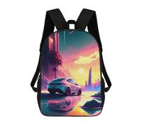 sinyumoney Sac D'école Imprimé En 3D Retro Car 4 Sac À Dos Enfant, Sac À Livres Mignon, Imperméable, Mode Et Décontracté 17inch
