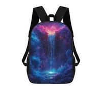 sinyumoney Sac D'école Imprimé En 3D Sign Aquarius Waterfall Sac À Dos Enfant, Sac À Livres Mignon, Imperméable, Mode Et Décontracté 17inch