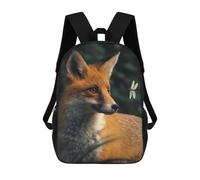 sinyumoney Sac D'école Imprimé En 3D The Fox And Dragonfly Sac À Dos Enfant, Sac À Livres Mignon, Imperméable, Mode Et Décontracté 17inch