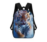 sinyumoney Sac D'école Imprimé En 3D Tiger in Water-2 Sac À Dos Enfant, Sac À Livres Mignon, Imperméable, Mode Et Décontracté 17inch