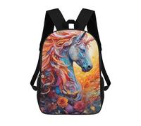 sinyumoney Sac D'école Imprimé En 3D Unicorn Colorful Sac À Dos Enfant, Sac À Livres Mignon, Imperméable, Mode Et Décontracté 17inch