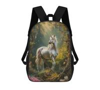 sinyumoney Sac D'école Imprimé En 3D Unicorn Renaissance Art Sac À Dos Enfant, Sac À Livres Mignon, Imperméable, Mode Et Décontracté 17inch