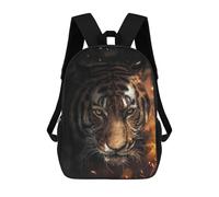 sinyumoney Sac D'école Imprimé En 3D Wild Tiger Portrait -3 Sac À Dos Enfant, Sac À Livres Mignon, Imperméable, Mode Et Décontracté 17inch