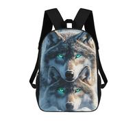 sinyumoney Sac D'école Imprimé En 3D Wolf Mother And Cub Sac À Dos Enfant, Sac À Livres Mignon, Imperméable, Mode Et Décontracté 17inch