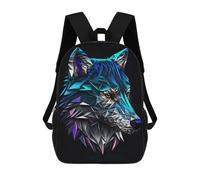 sinyumoney Sacs À Dos 3D Pour Enfants, Sacs D'école Black Wolf Sac D'école Imprimé En 3D Pour Garçons, Élèves Du Primaire Et Du Collège 17inch