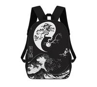 sinyumoney Sacs À Dos 3D Pour Enfants, Sacs D'école Bonsai Tree Yin And Yang Sac D'école Imprimé En 3D Pour Garçons, Élèves Du Primaire Et Du Collège 17inch